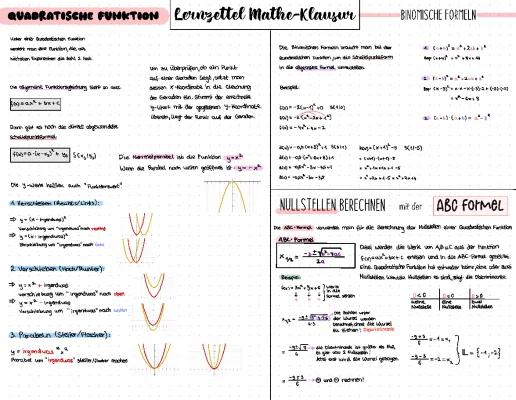 Know Lernzettel Mathe Klausur thumbnail