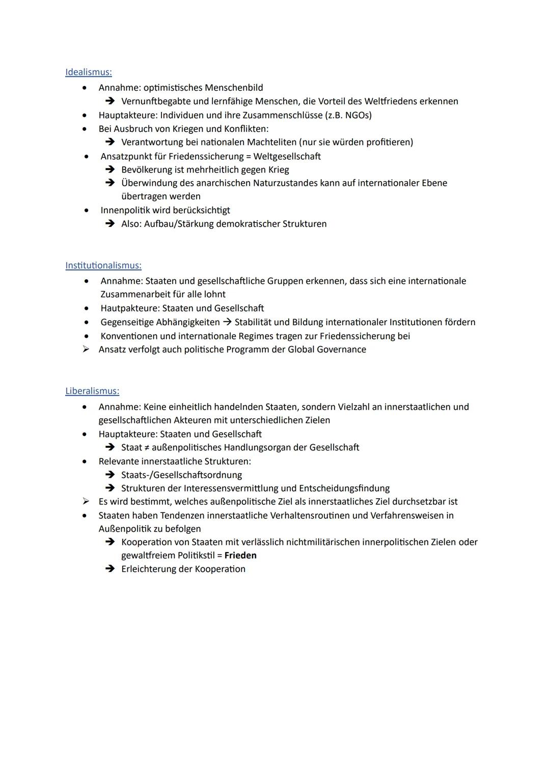 # Globale Strukturen und Prozesse

1. Internationale Friedens- und Sicherheitspolitik
2. Beitrag der UN zur Konfliktbewältigung und Friedens