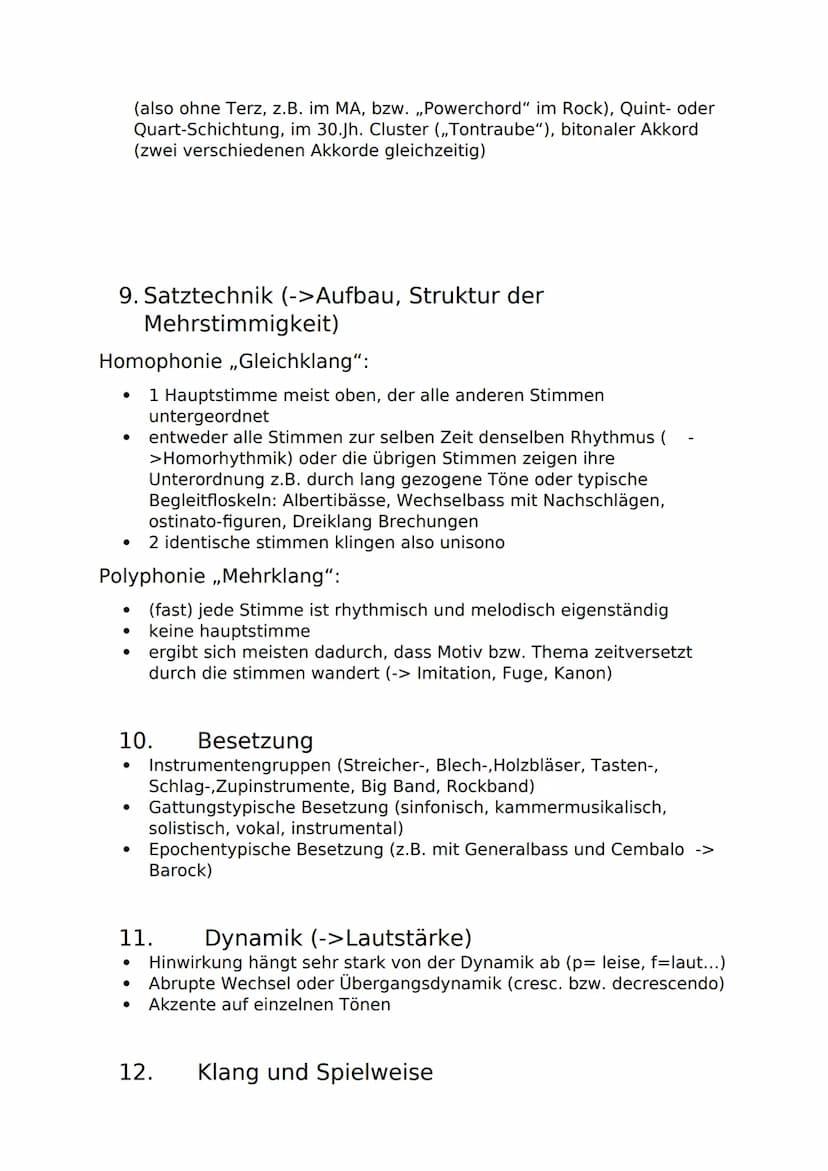 MUSIK ZUSAMMENFASSUNG
1. WICHITGE MUSIKALISCHE PARAMETER
1. Takt Metrum (-> Taktart)
Zähler ist entschieden für Einteilung in:
gerade Taktar