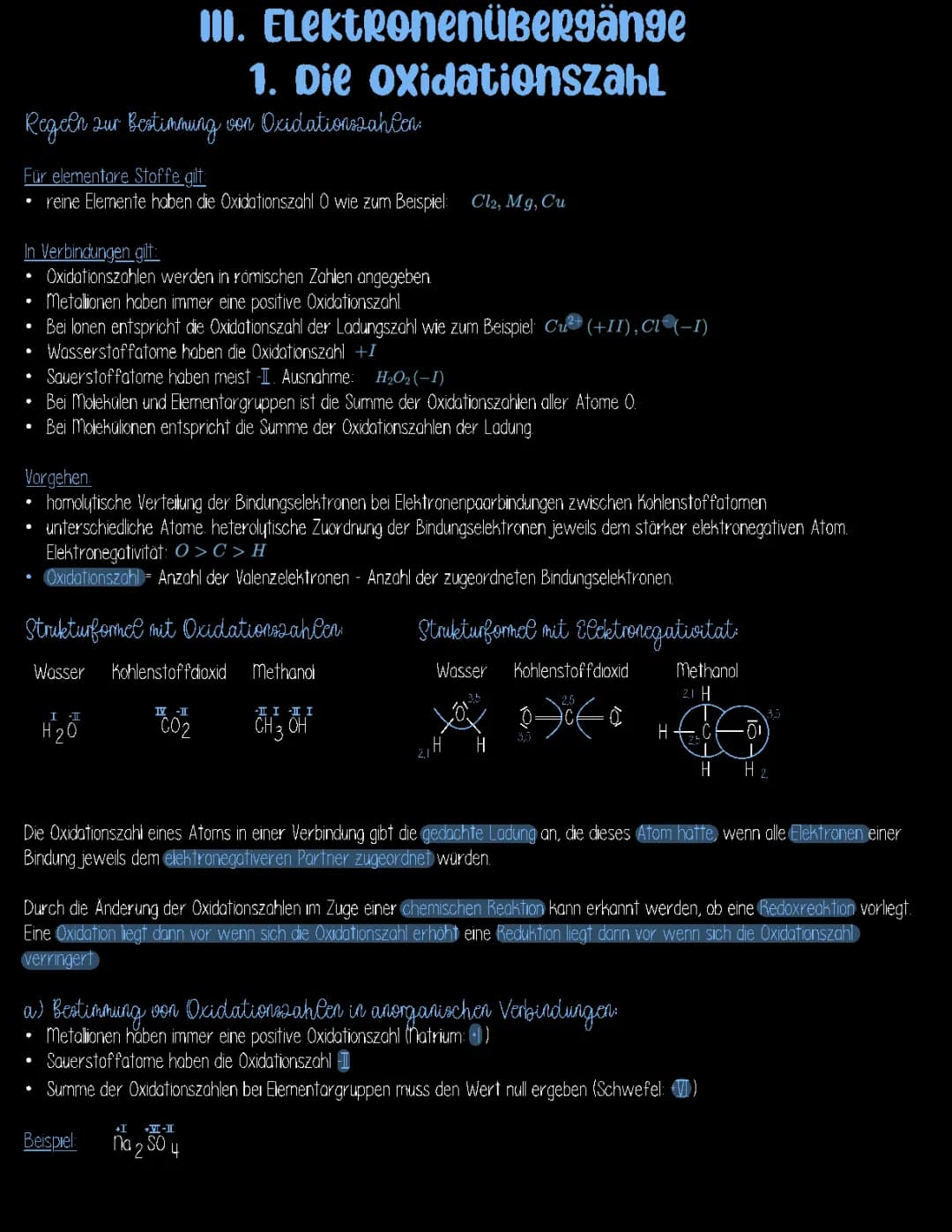 Oxidationszahl einfach erklärt – Regeln, Übungen, Tabelle