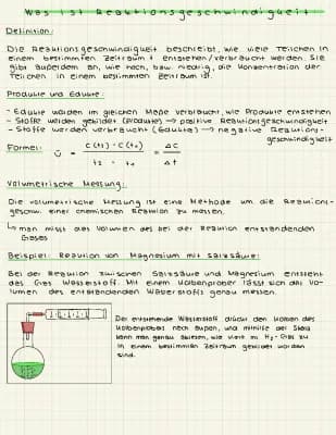 Know Reaktionsgeschwindigkeit + Faktoren thumbnail