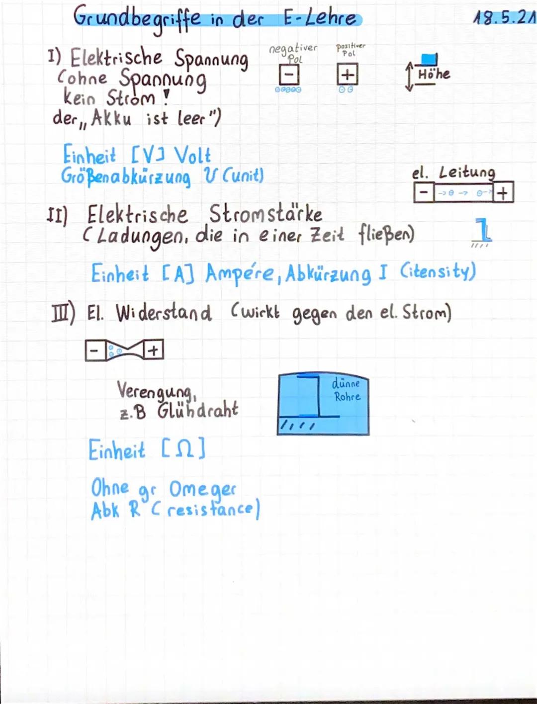 grundbegriffe in der e-lehre