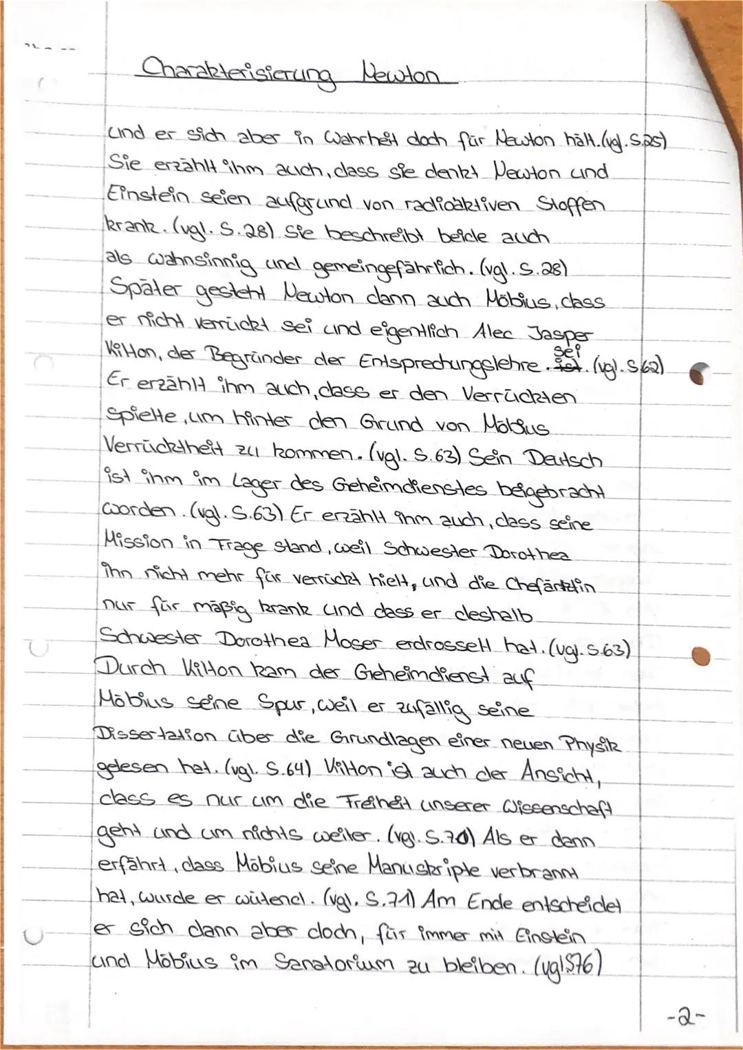 FUL

# Charakterisierung Newton

Das Drama "Die Physiker", von Friedrich
Dürrenmatt aus dem Jahr 1980, handelt von
einem Spion zur Zeit cles