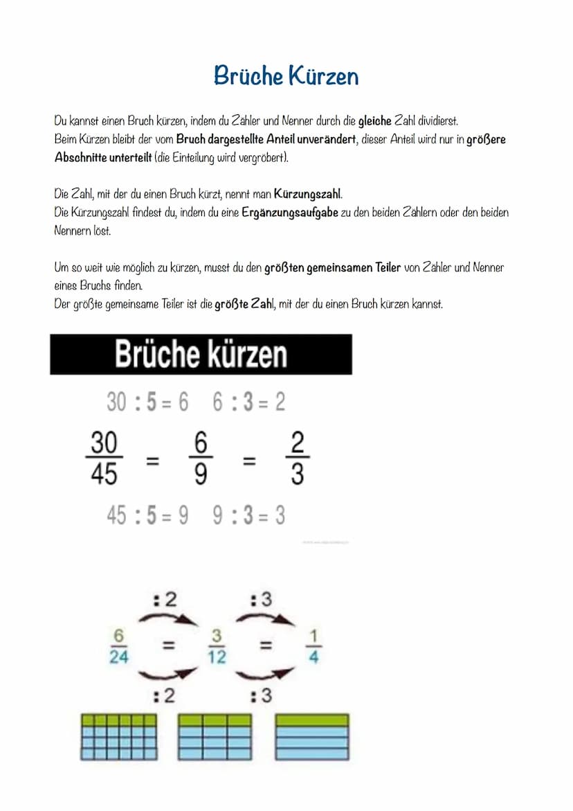 Multiplizieren:
Bei der Multiplikation von Brüchen ist dies interessant:
Zähler wird mit Zähler multipliziert.
Nenner wird mit Nenner multip