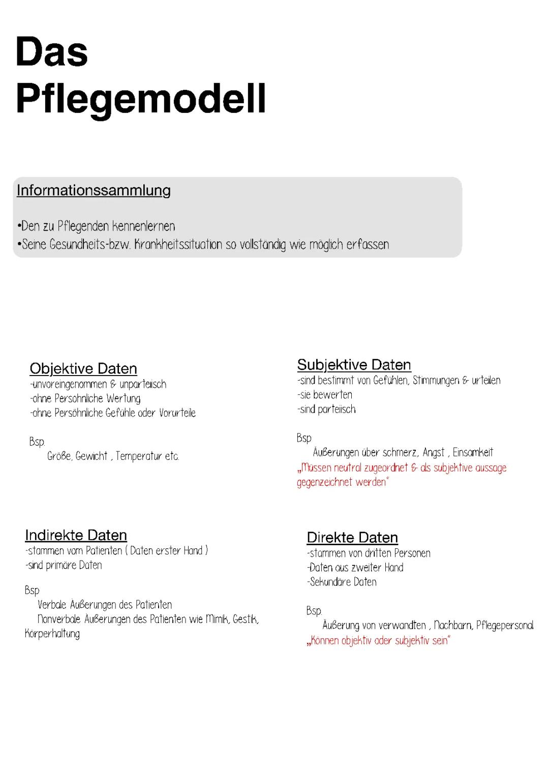 Das pflegemodell 