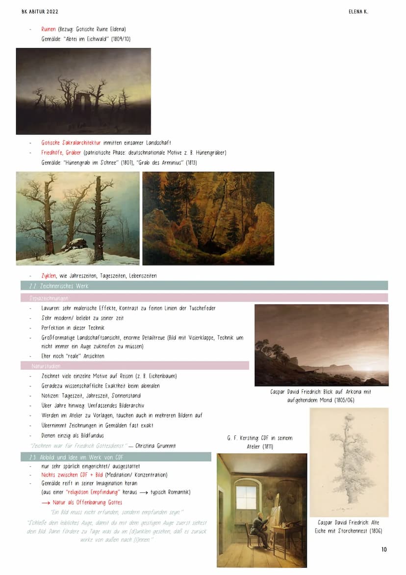 BK ABITUR 2022
PAUL CÉZANNE (1839-1906)
1. ABBILD UND IDEE (DIE "REALISATIONEN")
1.1. Der Aspekt der Farbe in Cézannes Gemälden
D Das Licht 