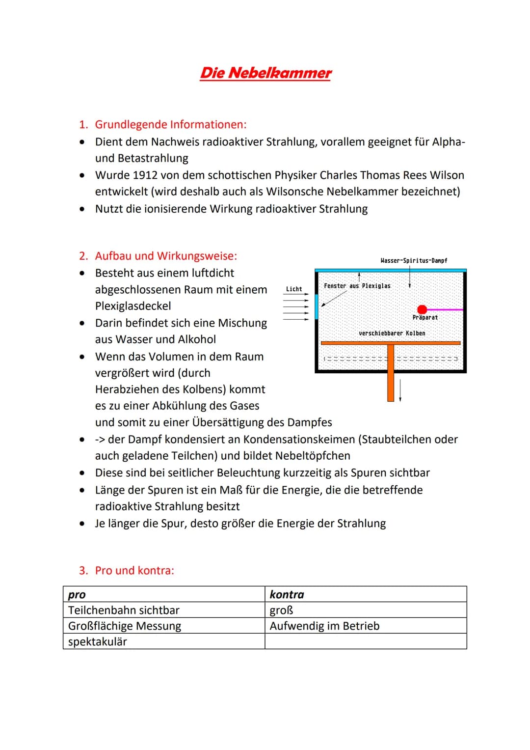 1. Grundlegende Informationen:
Dient dem Nachweis radioaktiver Strahlung, vorallem geeignet für Alpha-
und Betastrahlung
• Wurde 1912 von de