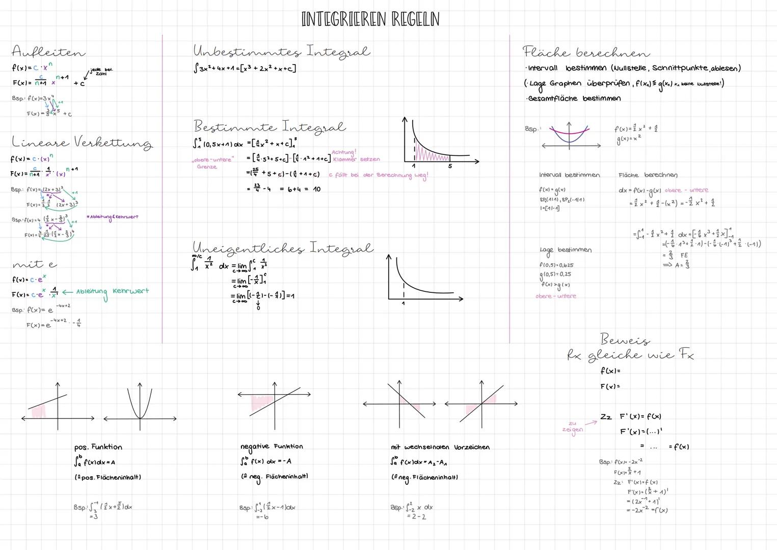 # ABLEITEN REEGELN

Potenzregel
f(x)=x^
n
f'(x)=n·x^(n-1)

Bsp. f(x)=x^10
f'(x)=10·x^9

# Grundlagen

Faktorregel
f(x)=c·x^
n
f'(x)=n·c·x^(n