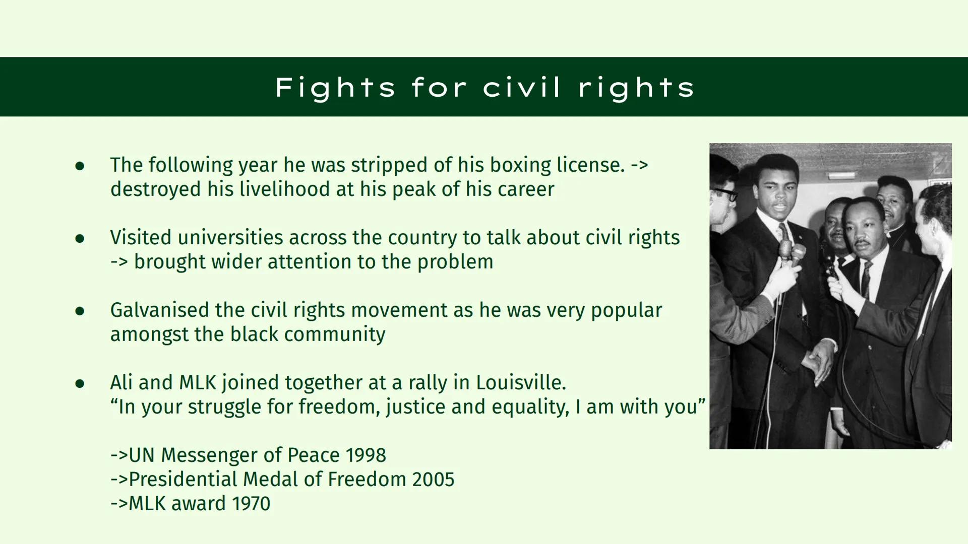 
<h2 id="childhoodandearlylife">Childhood and Early Life</h2>
<p>Muhammad Ali, born in 1942 in Louisville, Kentucky, grew up in a poor house