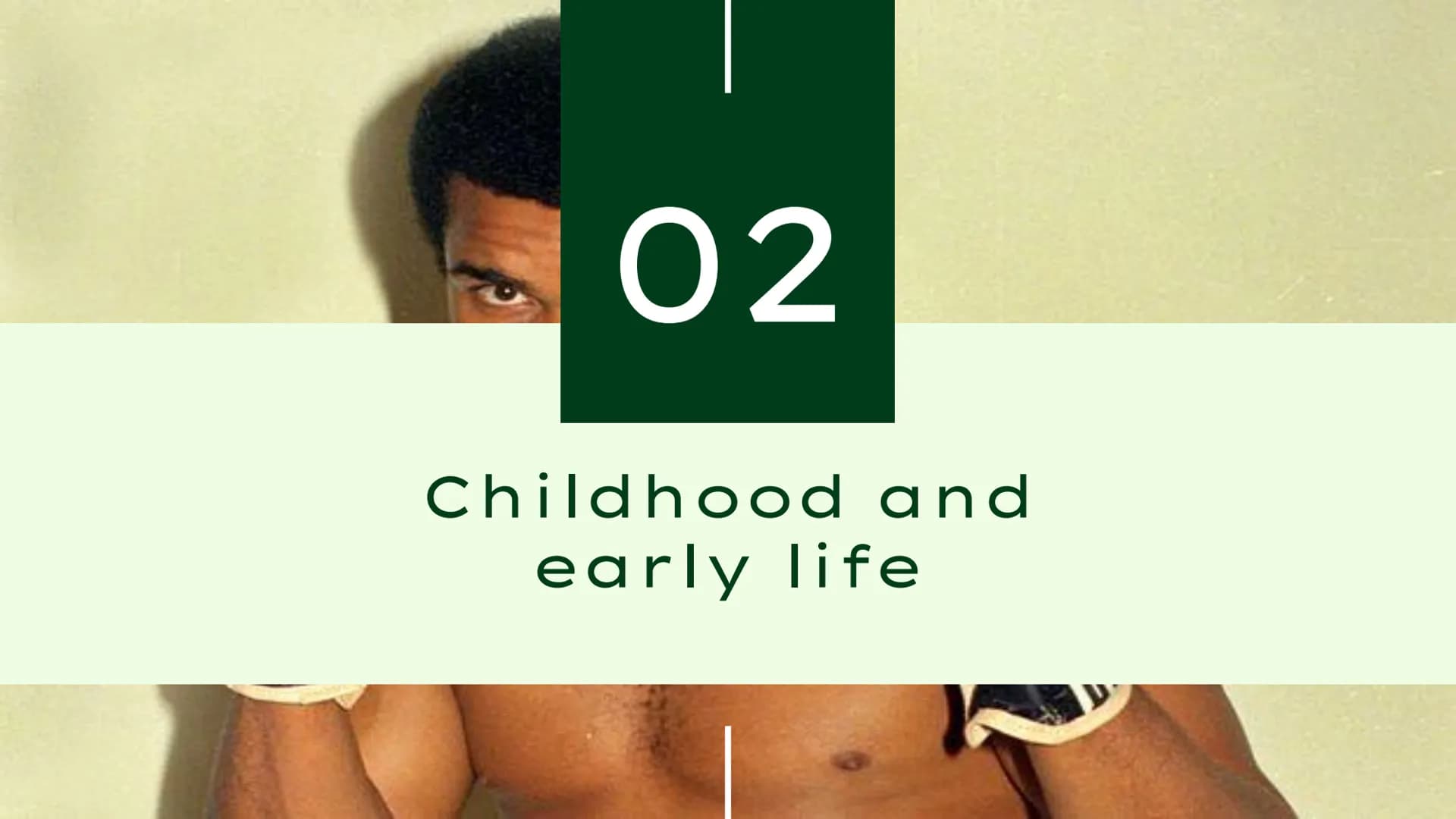 
<h2 id="childhoodandearlylife">Childhood and Early Life</h2>
<p>Muhammad Ali, born in 1942 in Louisville, Kentucky, grew up in a poor house