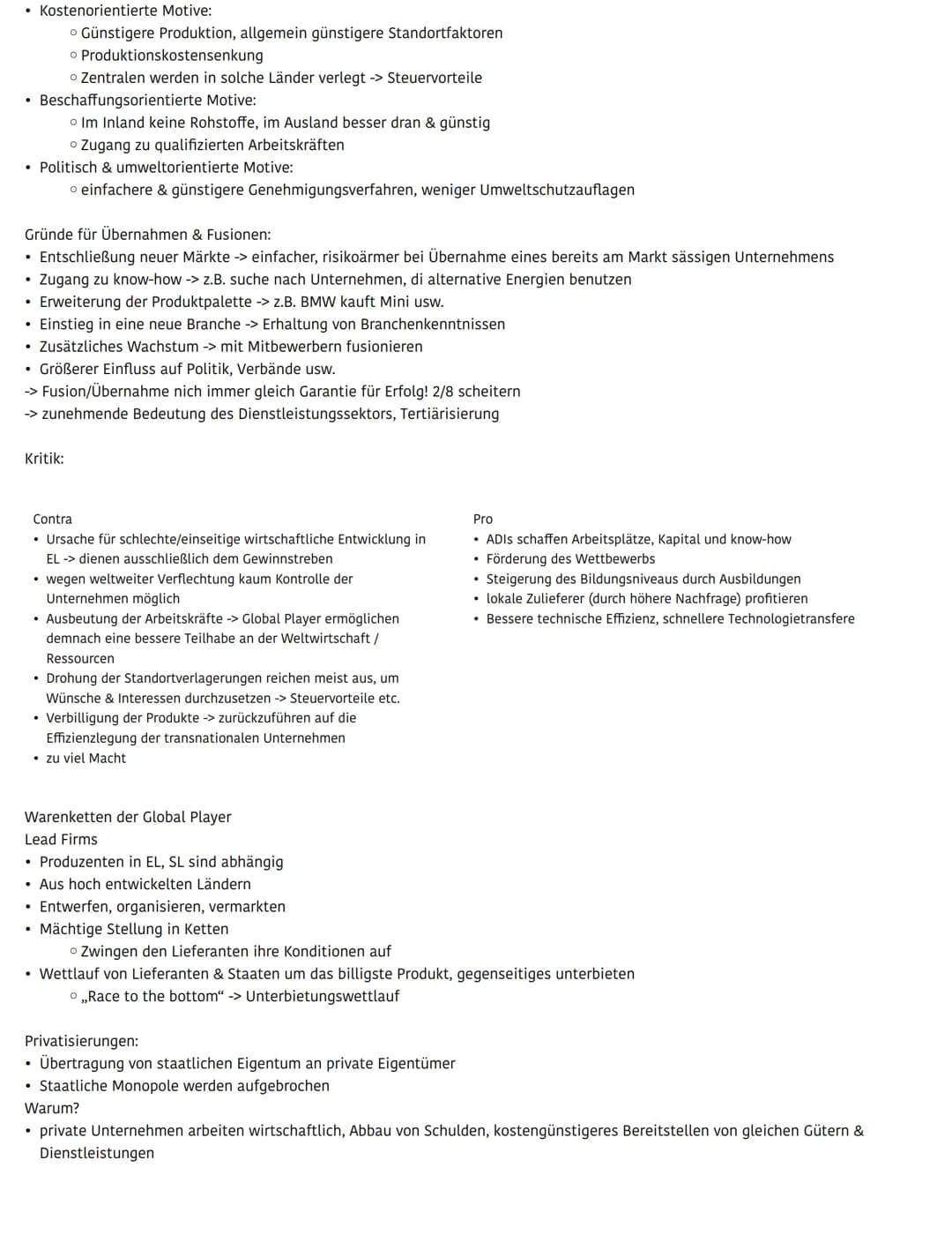 Definition:
Unternehmen/Konzerne,
• Weltweit produzieren, Produktionsstätten oder Segmente erlagen
. Am internationalen Wettbewerb teilnehme