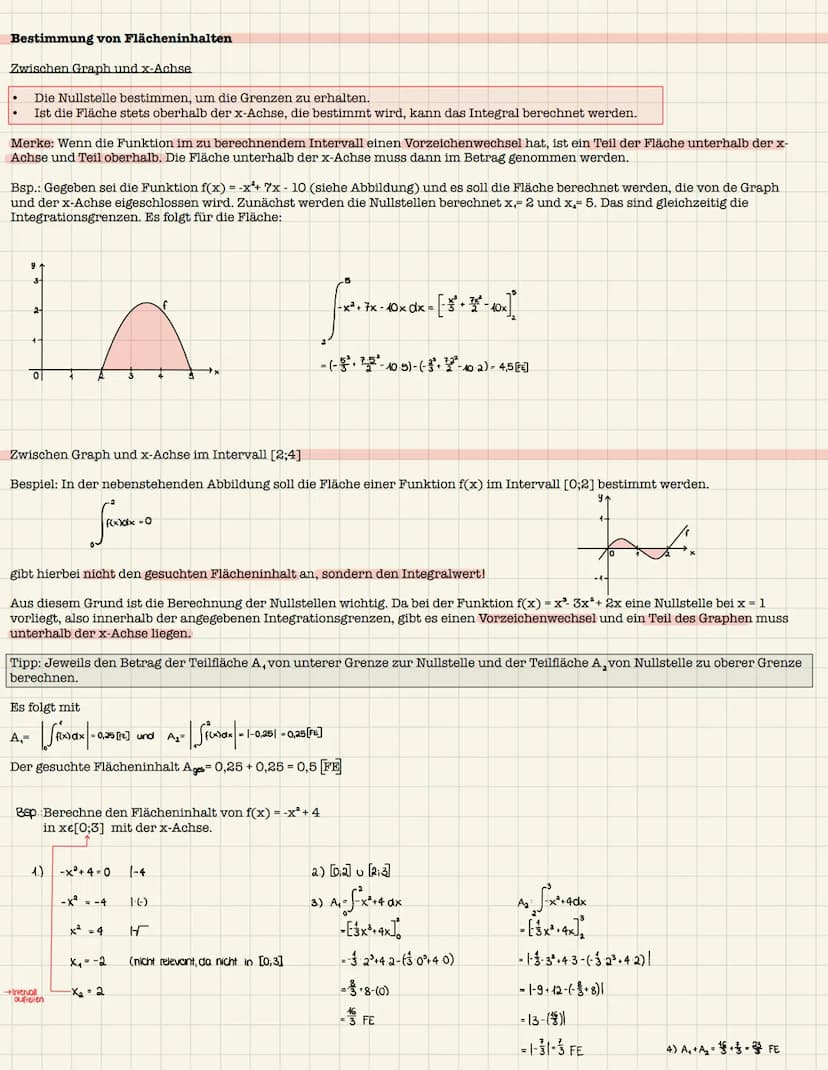 Das Integral und orientierter Flächeninhalt
Definition:
Eine Funktion f heißt integrierbar im Intervall [a;b], wenn die Annäherung durch Rec