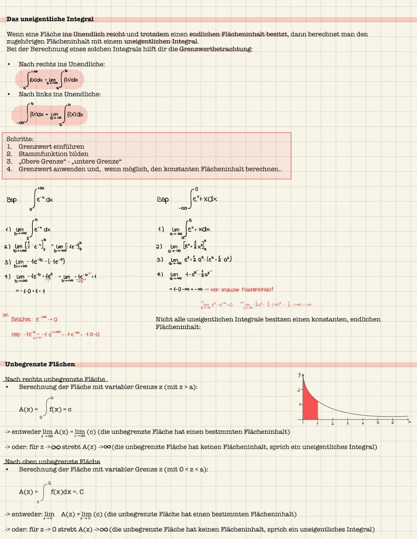 Das Integral und orientierter Flächeninhalt
Definition:
Eine Funktion f heißt integrierbar im Intervall [a;b], wenn die Annäherung durch Rec
