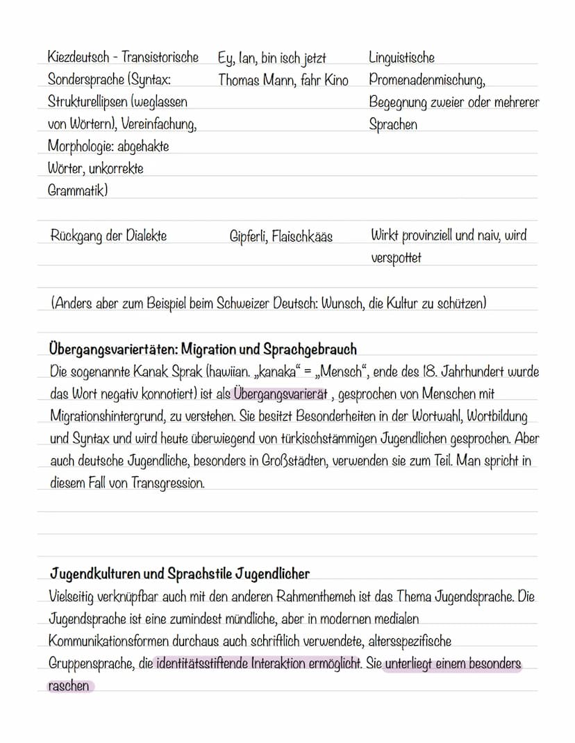 ΝΟΤΕΒΟΟΚ Reflexion über Sprache und Sprachgebrauch
Tendenzen der deutschen Gegenwartsprache
Zunehmende Globalisierung, und die dabei vermehr