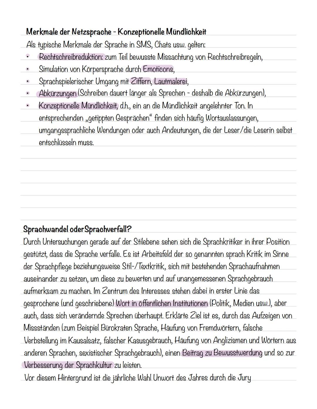 ΝΟΤΕΒΟΟΚ Reflexion über Sprache und Sprachgebrauch
Tendenzen der deutschen Gegenwartsprache
Zunehmende Globalisierung, und die dabei vermehr