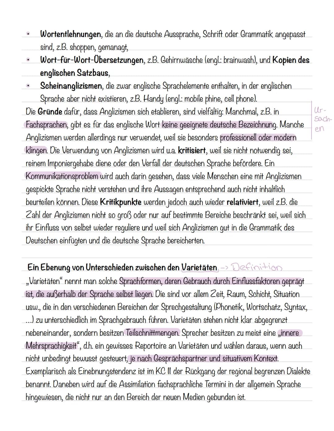 ΝΟΤΕΒΟΟΚ Reflexion über Sprache und Sprachgebrauch
Tendenzen der deutschen Gegenwartsprache
Zunehmende Globalisierung, und die dabei vermehr