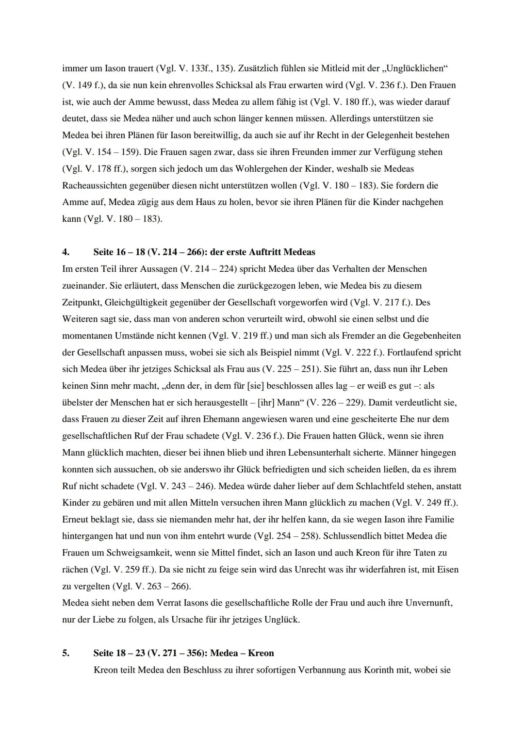 Medea - Euripides
1.
●
2.
●
●
●
●
Seite 8-11 (V. 49-95)
Medea und ihre Söhne sollen auf Geheiß von König Kreon aus Korinth vertrieben werden