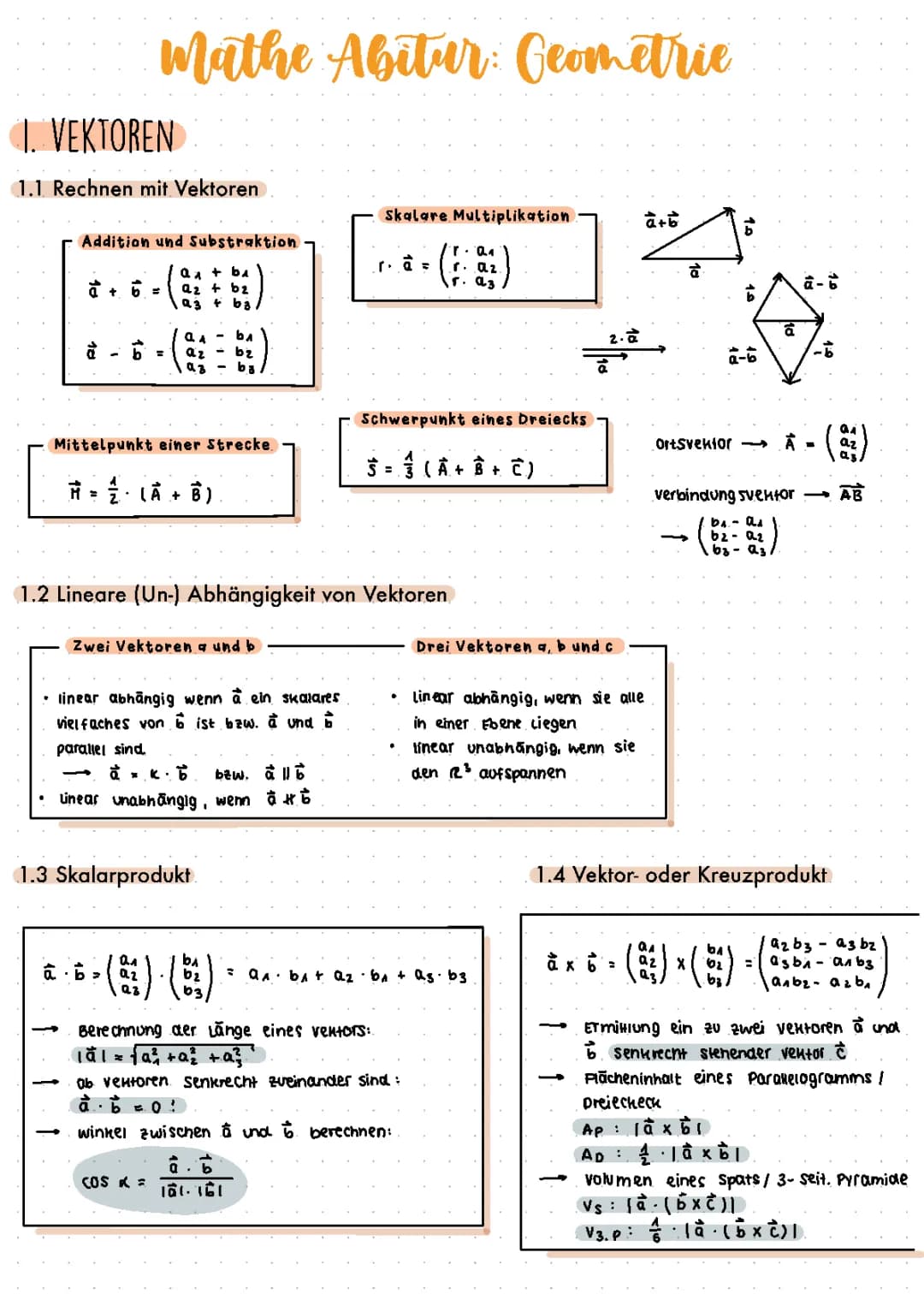 Mathe Abitur Geometrie 