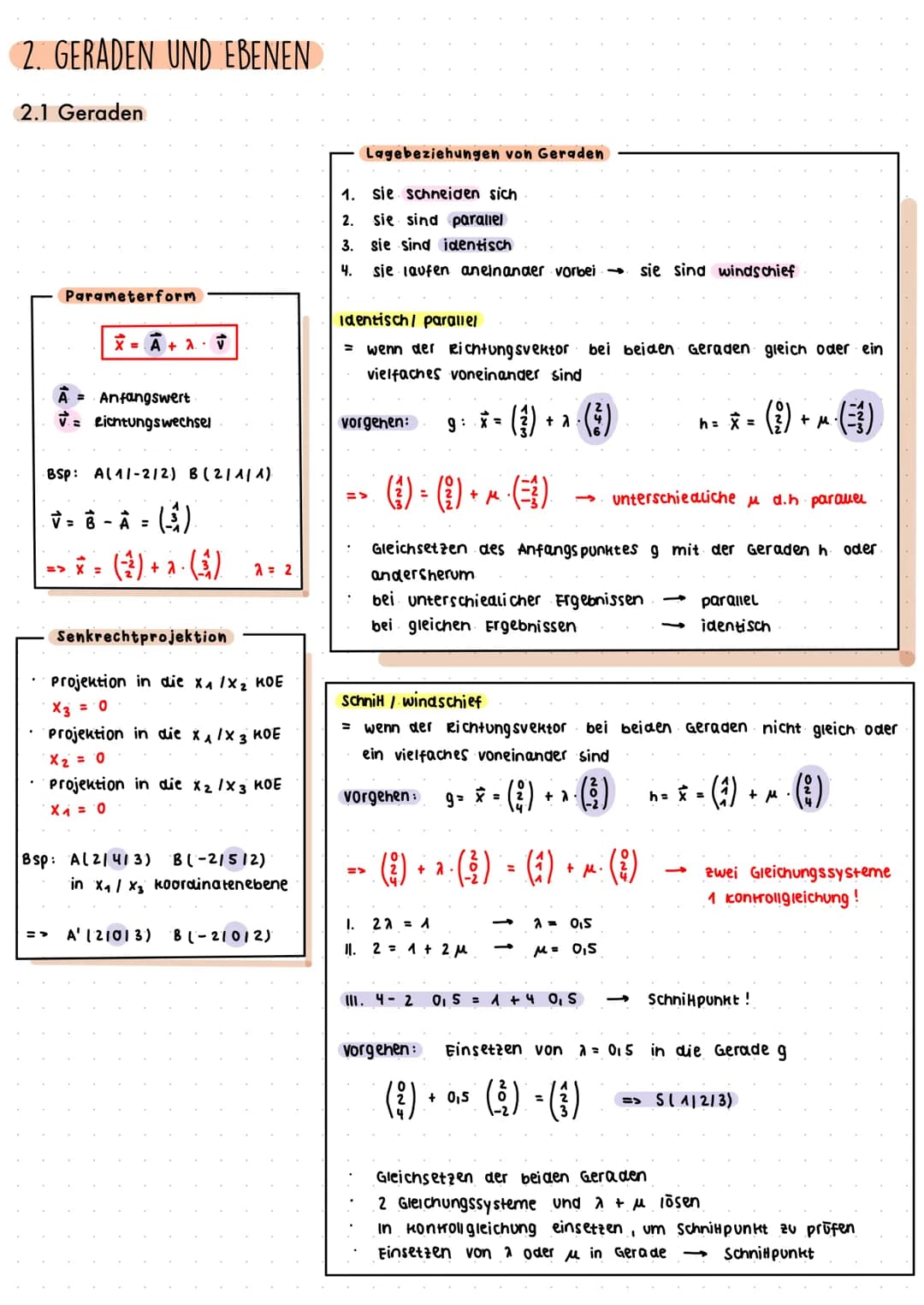 J. VEKTOREN
1.1 Rechnen mit Vektoren
Addition und Substraktion.
a₁ + b₁
az + b2
03 + b3
a + 6
M =
-
-
Mittelpunkt einer Strecke.
Mathe Abitu