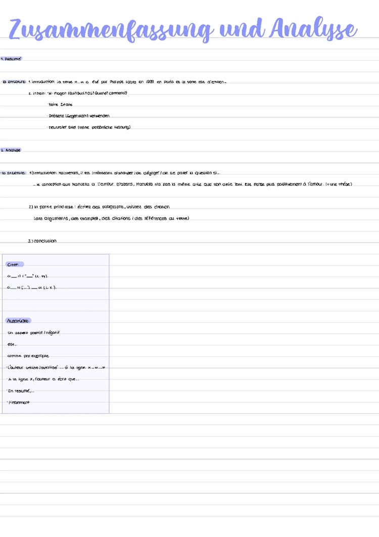Know Zusammenfassung und Analyse  thumbnail