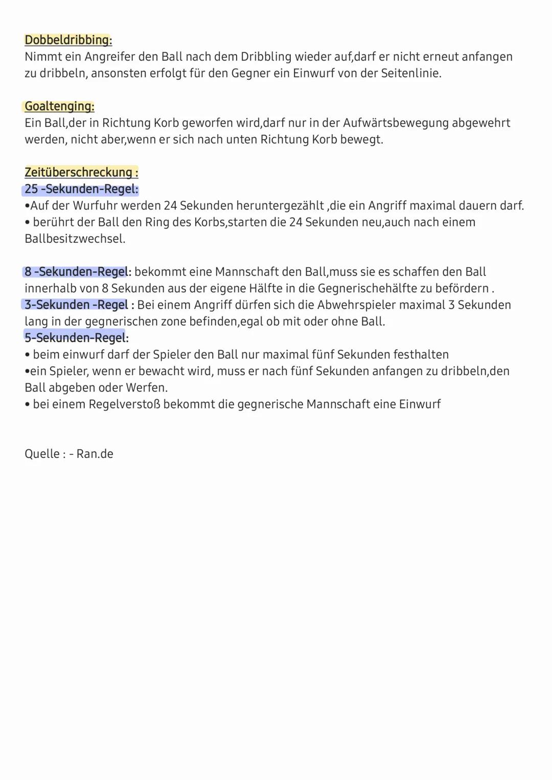 Freiwurflinie
Basketball - Regeln
3 Punkte Linie
Grundlinie
Wie erzielt man Punkte:
• ein Wurf (ein Punkt)
• ein normaler Wurf (zwei Punkte)