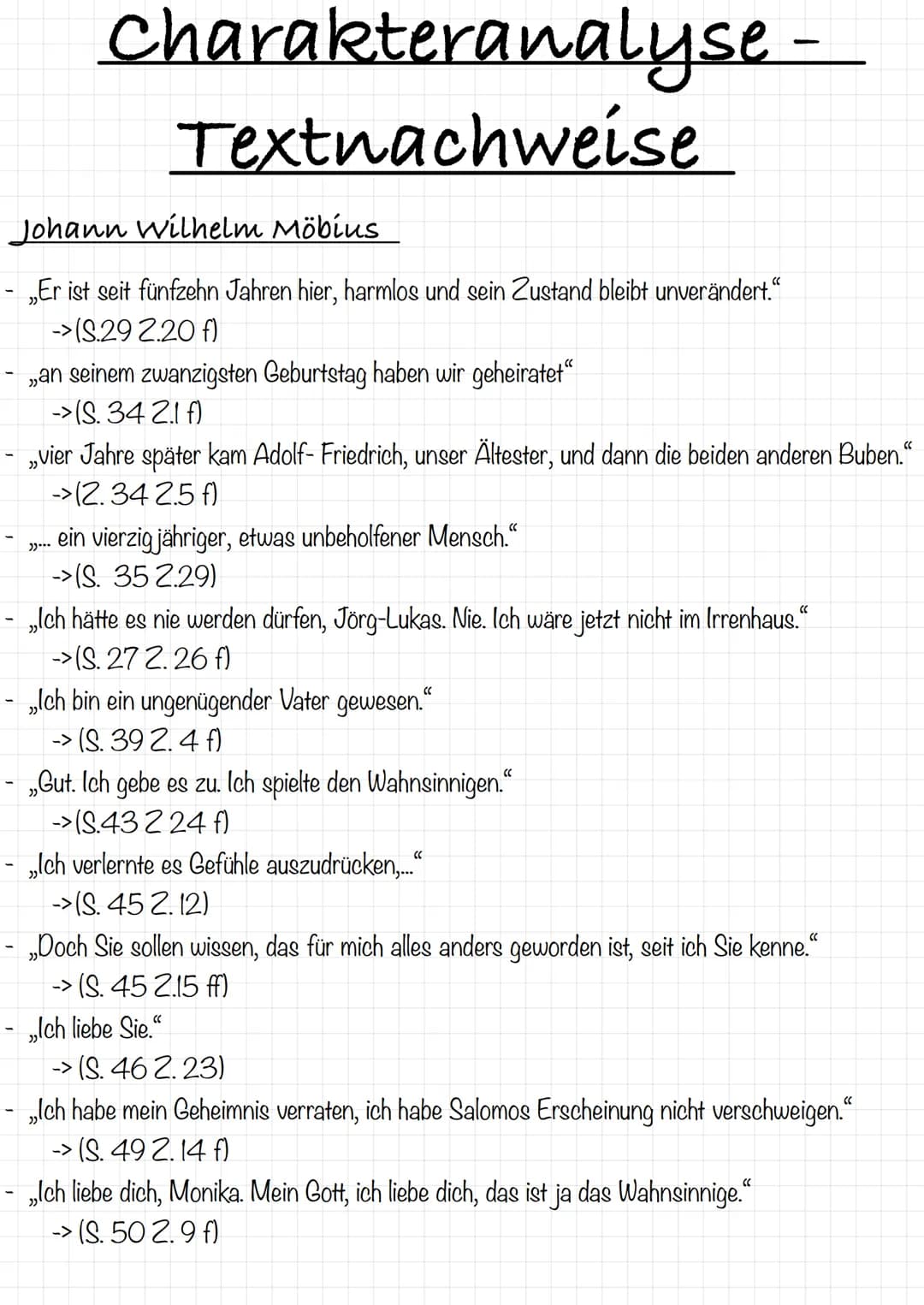 „Er versprach mir, deine Manuskripte unvoreingenommen zu prüfen."
-> (s. 52 Z. 4f)
,,Liebster. Geliebte? Bist du nicht froh? Sehr."
-> (S.52