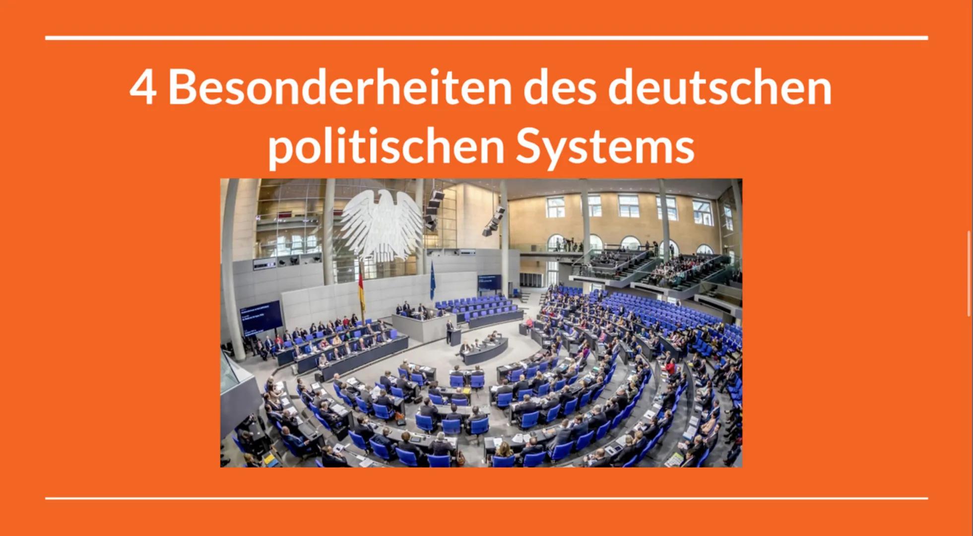 Das politische
System in
Deutschland 1.
2.
Gliederung
Politisches System in Deutschland
Besonderheiten des deutschen politischen Systems
a. 