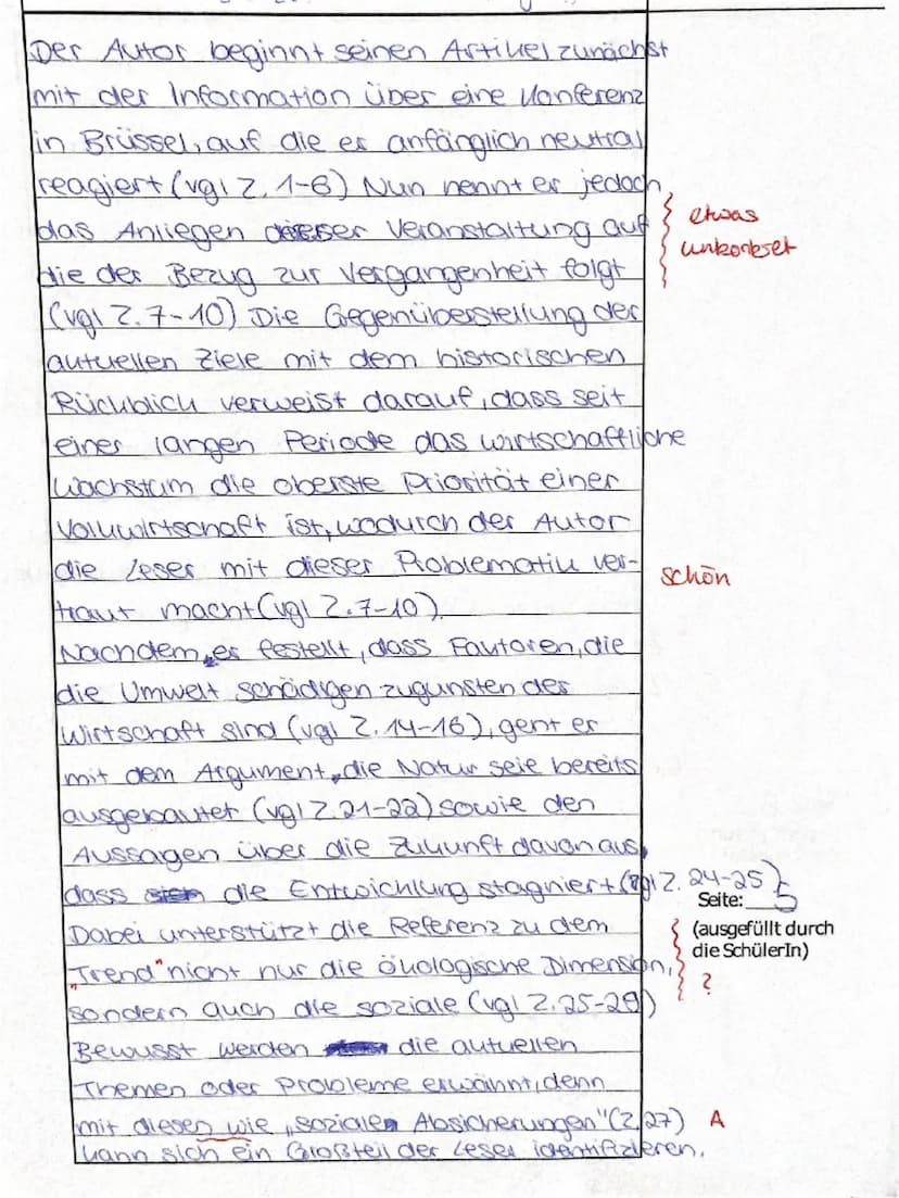 Sozialwissenschaften Q1 GK
1. Klausur
19.10.2023
Name:
Postwachstumsökonomie: Schluss mit Wachstum Wachstum Wachstum Spiegelt seine
Menung
I