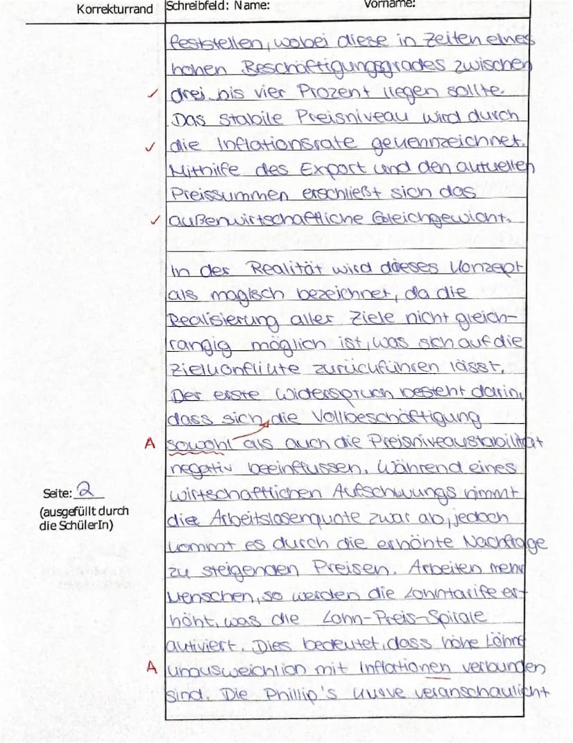 Sozialwissenschaften Q1 GK
1. Klausur
19.10.2023
Name:
Postwachstumsökonomie: Schluss mit Wachstum Wachstum Wachstum Spiegelt seine
Menung
I