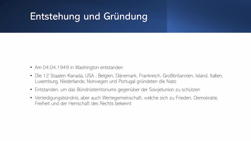 ΝΑΤΟ
North Atlantic Treaty Organization - Nordatlantische Vertragsorganisation
Ruveyda Güler Bilir
13/1 ●
Entstehung und Gründung
Aufbau
Mit