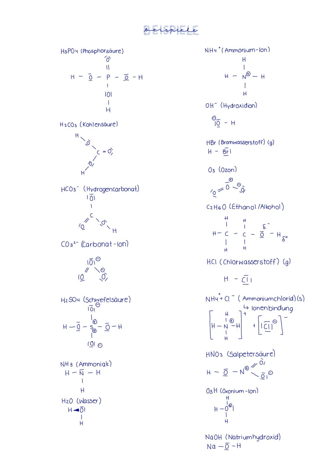 Stoffe die Protonen abgeben
↳Bei chemischer Reaktion
↳ Protonendonator (gibt I- Atom ab)
Säurereinstoff
besteht aus Molekülen → leitet kein 