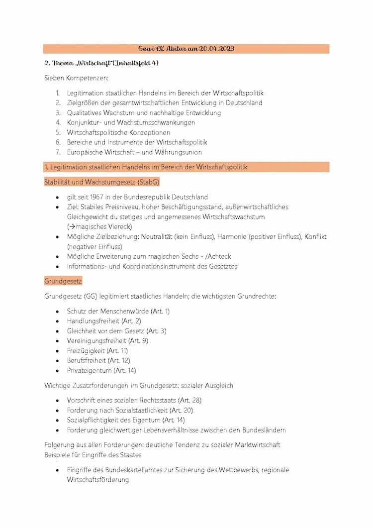 Know Zusammenfassung: Inhaltsfeld „Wirtschaft“ thumbnail