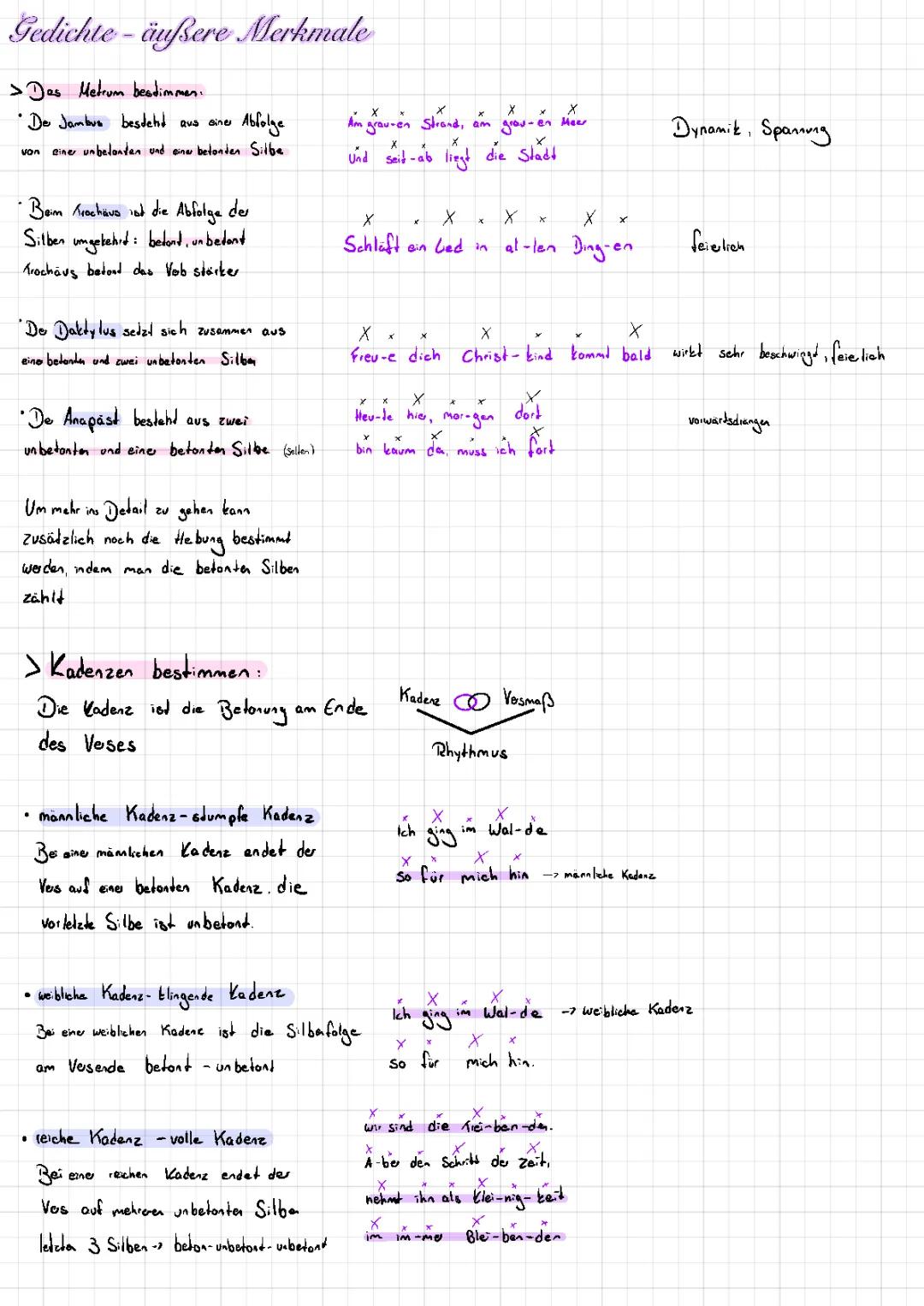 Gedichte- äußere Merkmale