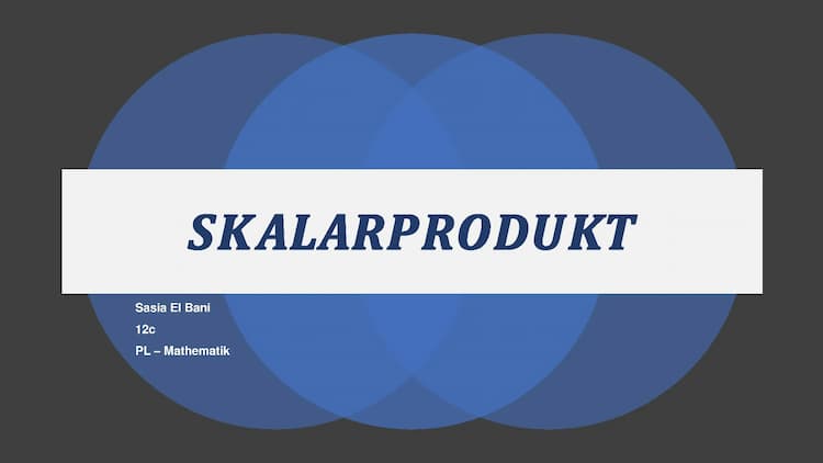 Know Skalarprodukt  thumbnail