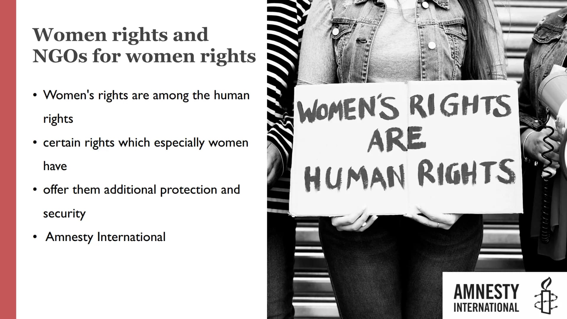 RY US
Women rights
By Lina, Neele, Lara| 11.1 | 12.04.2022
RIGHTS WOMEN'S MEN'S
HUMAN RIGHTS
GHTS RE HUMAN
RIGHTS
SOI ●
Women rights, Femini