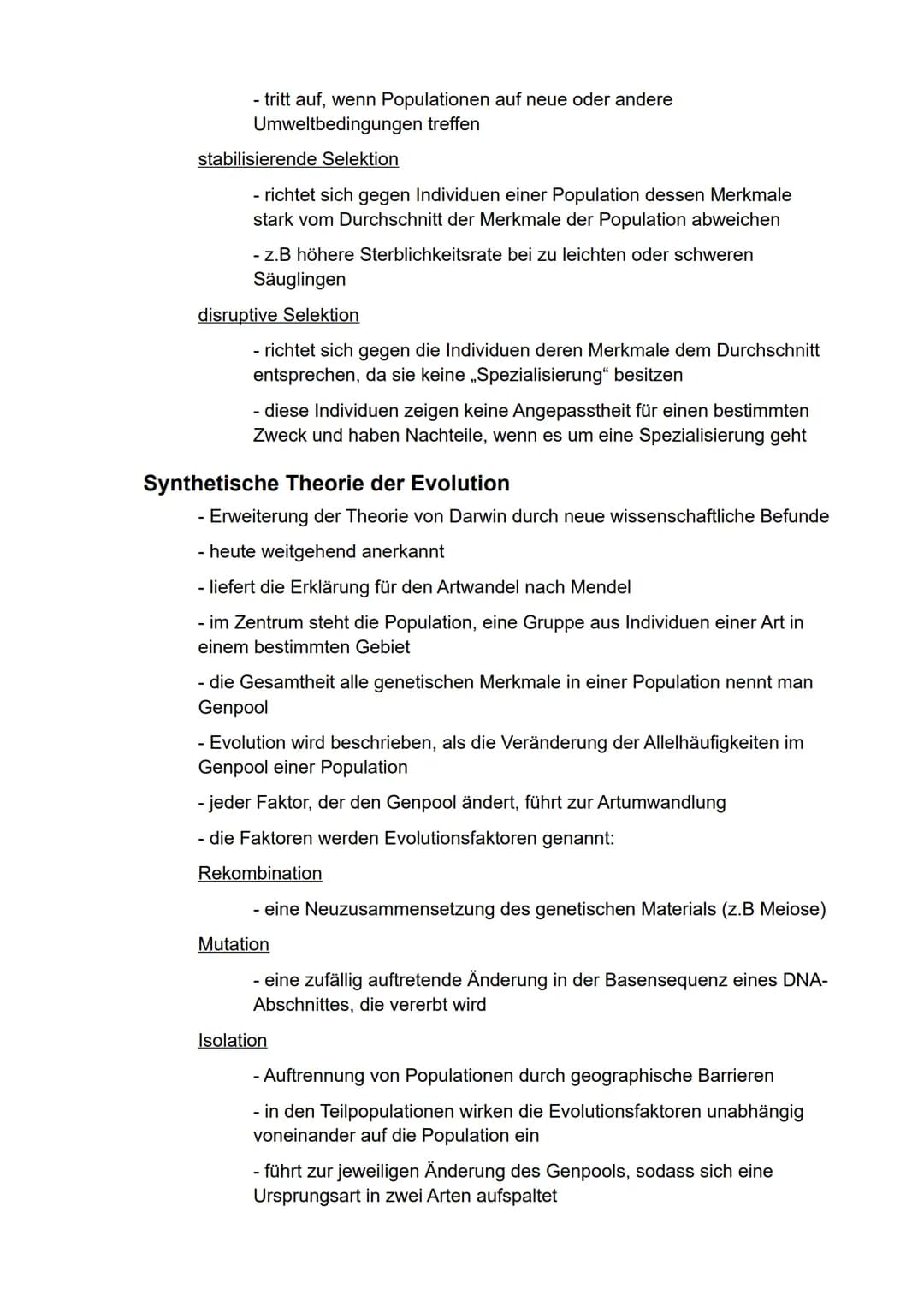 Biologie
eA
Semester 4
- Entwicklung der Vielfalt des Lebens - Inhaltsverzeichnis
Evolutionstheorie..
Lamarck..
Darwin......
Natürliche Sele