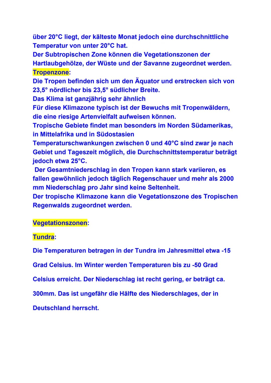 Klimazonen: Wetter über längere Zeit. Also wie viel Niederschlag
usw.
Polare Zone: Die Polare Zone ist eine Klimazone, die sich über die
Ark