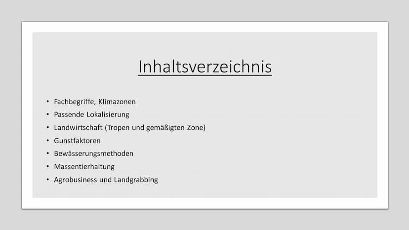 Landwirtschaft
Erdkunde-LK Inhaltsverzeichnis
●
Fachbegriffe, Klimazonen
• Passende Lokalisierung
• Landwirtschaft (Tropen und gemäßigten Zo