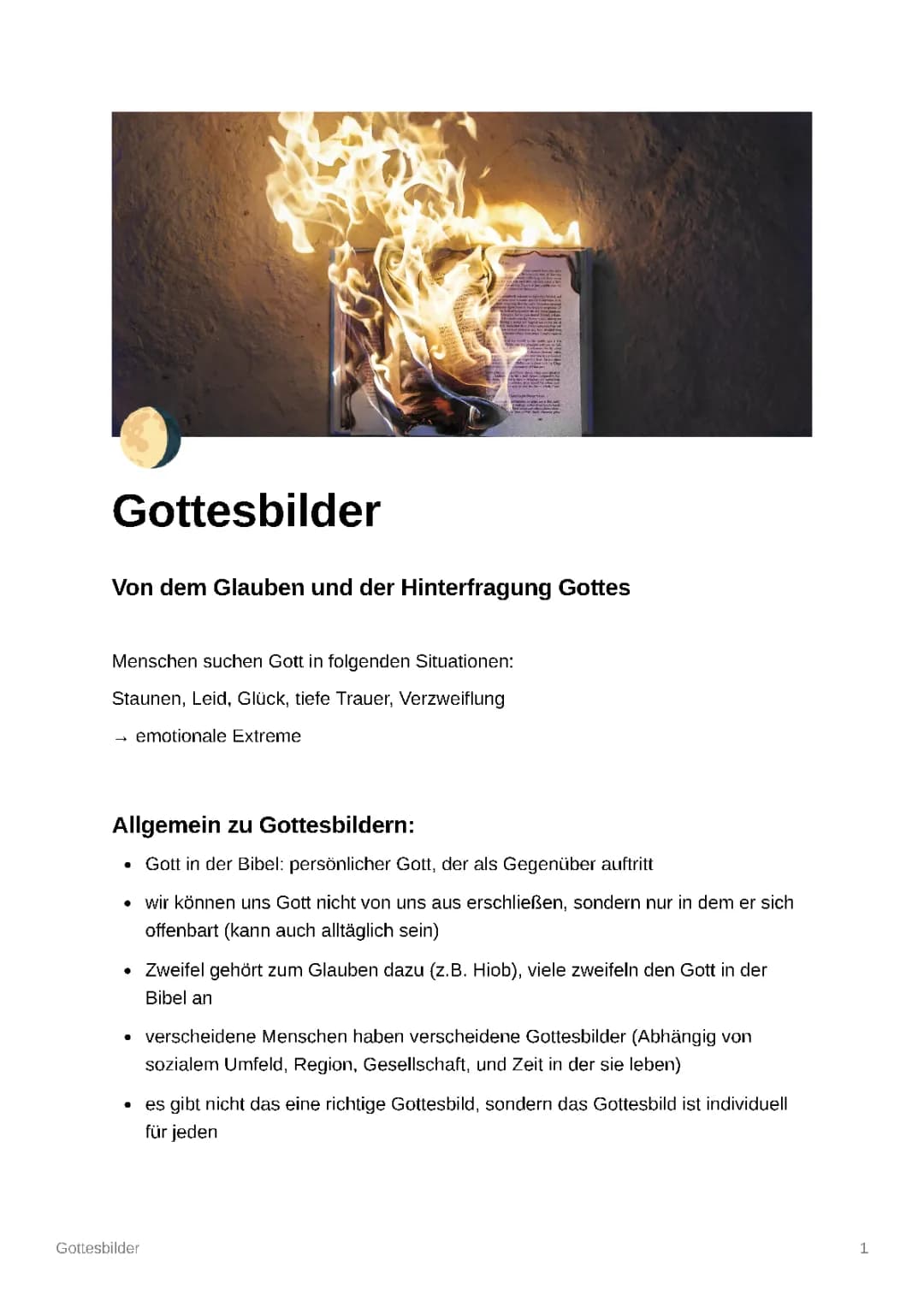 Gottesbilder, Theologie, Religionskritik, Atheismus