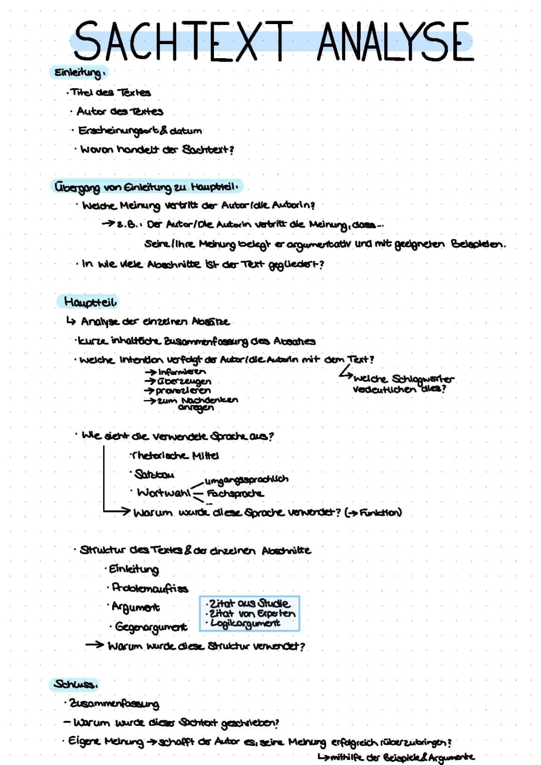 Sachtext Analyse 