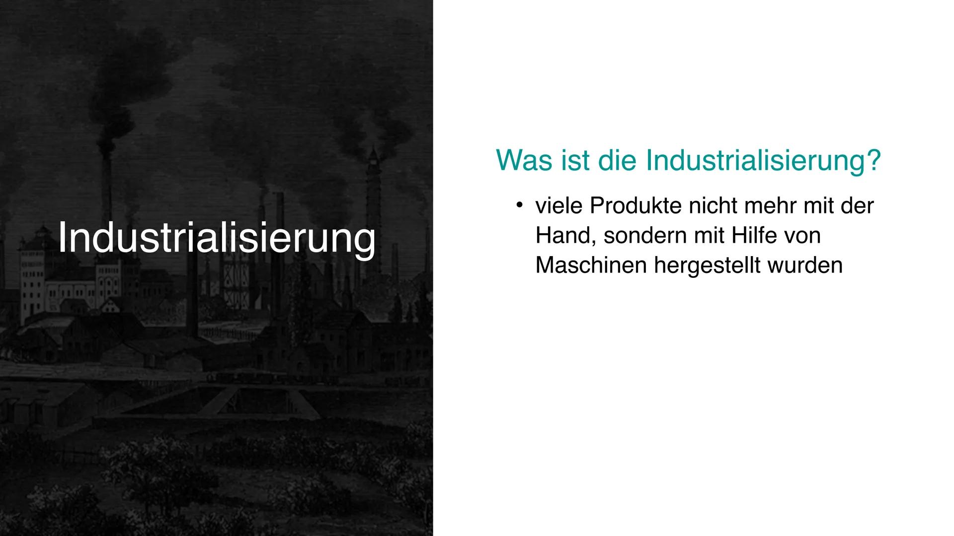 Tale
Kinder und
und
Jugendliche während
der Industrialisierung
Eine PowerPoint Präsentation von Mia, Julia & Hanna Gliederung
01
02
Industri