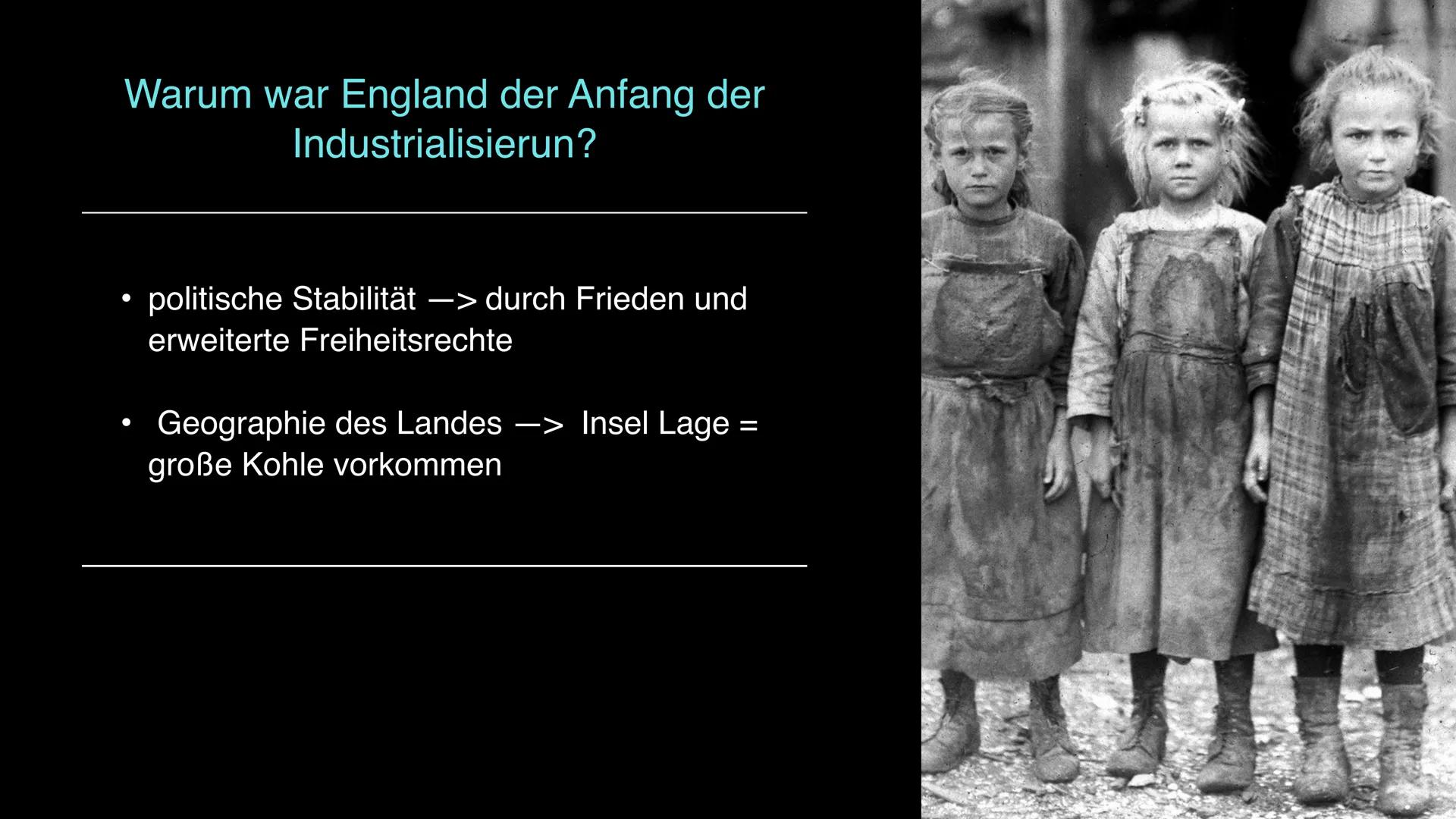 Tale
Kinder und
und
Jugendliche während
der Industrialisierung
Eine PowerPoint Präsentation von Mia, Julia & Hanna Gliederung
01
02
Industri