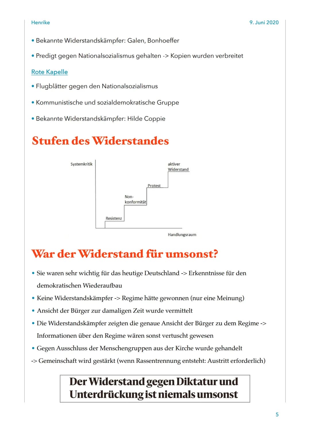 Henrike
Begriffe
Partisan
• Kein regulärer Soldat
• Handelt aus dem Hinterhalt und unauffällig
Widerstandskämpfer
Angehöriger einer Widersta