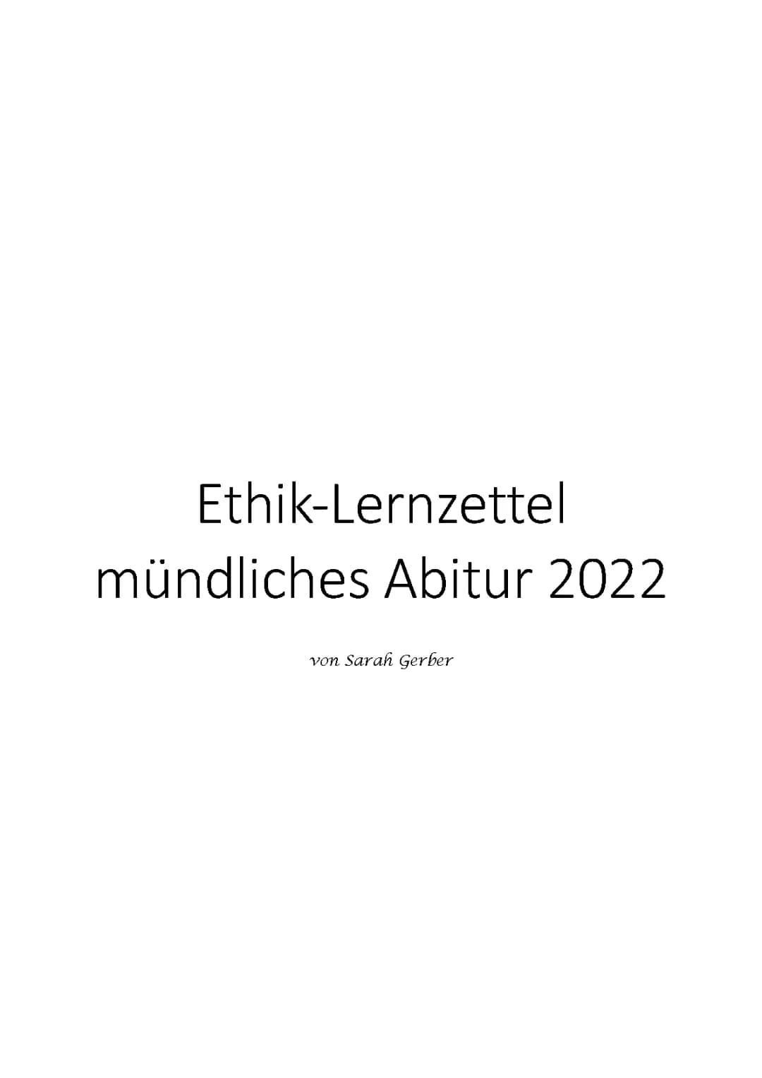 Ethik Abitur Hessen 2024: Mündliche Prüfung Beispiele und Themen