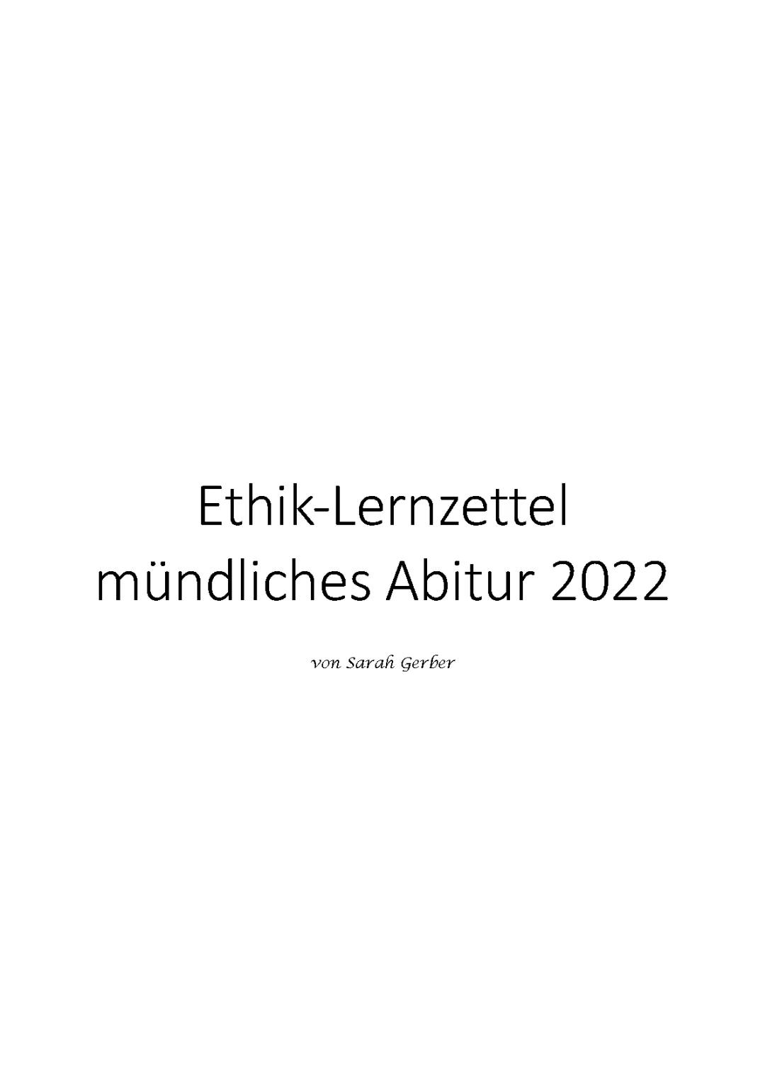 Ethik Abitur Hessen 2024: Mündliche Prüfung Beispiele und Themen