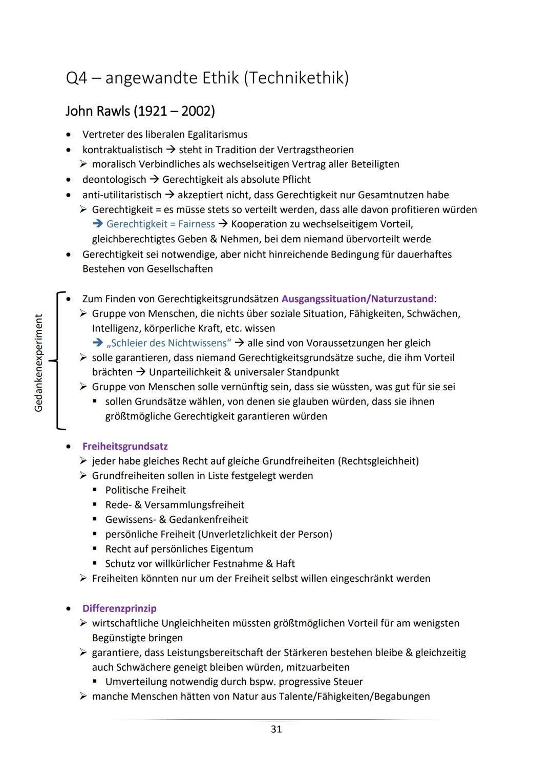 Ethik-Lernzettel
mündliches Abitur 2022
von Sarah Gerber Inhaltsverzeichnis
Q1 - Anthropologie (die Lehre des Menschen)
Arnold Gehlen (1904-