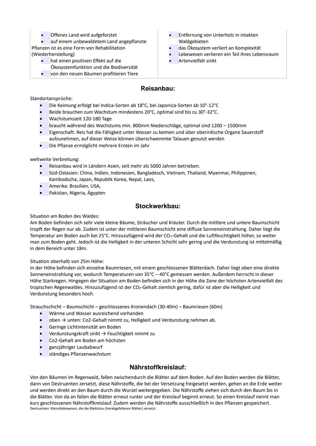 --- OCR Start ---
Erdkunde Lernzettel Quartal 4:
Die landwirtschaftliche Nutzung in einer Klima- und Landschaftszone untersuchen
1. Raum: Tr