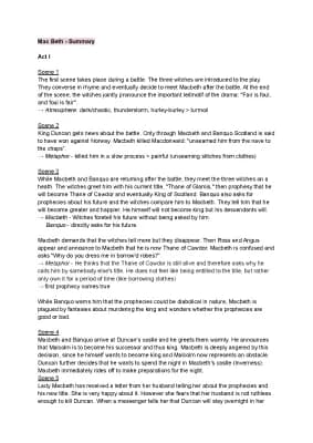 Know Macbeth - Summary: Act 1, Scenes 1-7 thumbnail