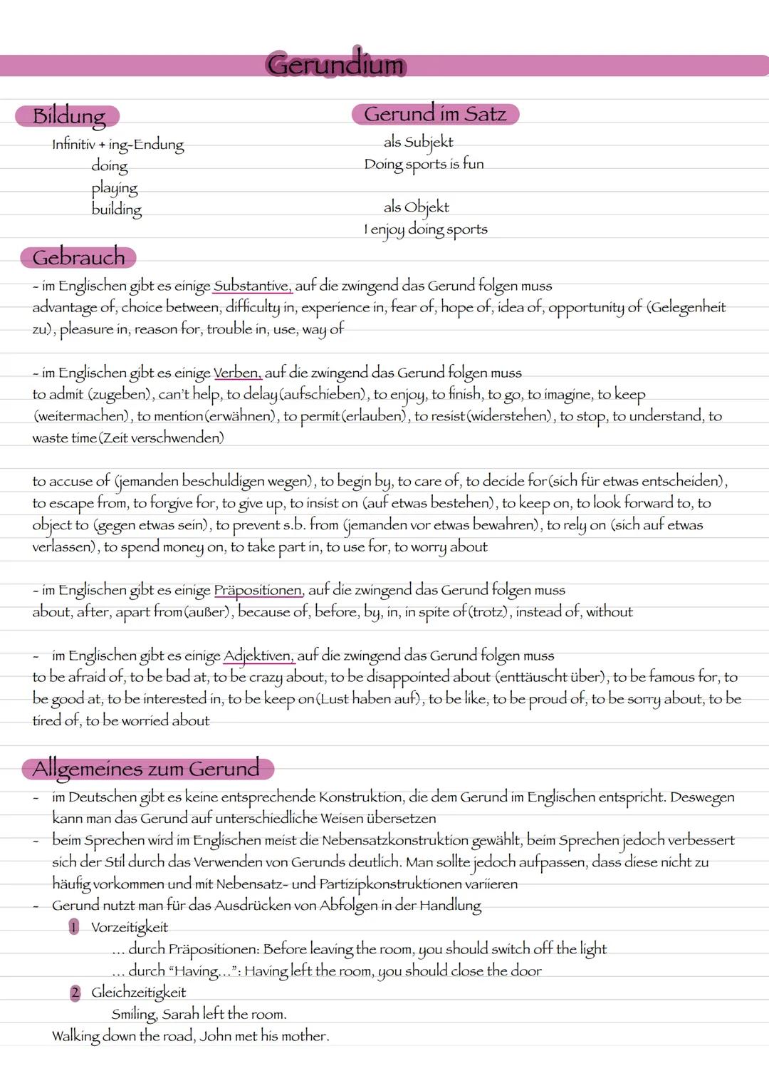 Grammatik Present Perfect Progressive
... in bejahten Sätzen
durch die konjugierte Form von „to have" im present, das Past Participle von „t