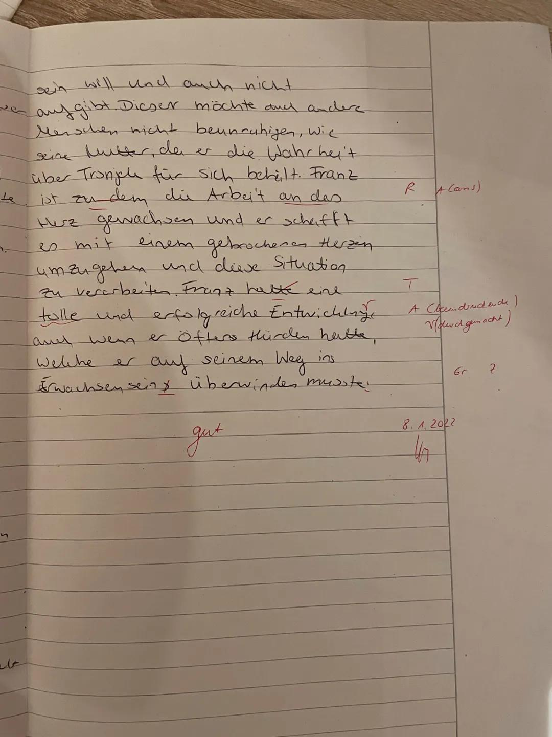 Name:
Der Trafikant - Klausur
Thema der Unterrichtsreihe: Robert Seethaler ,,Der Trafikant"
Aufgaben
1. Analysieren Sie den Textauszug aus R